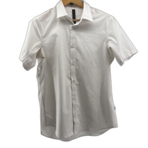 lululemon Men’s Airing Easy Button Up Short Sleeve Shirt M White